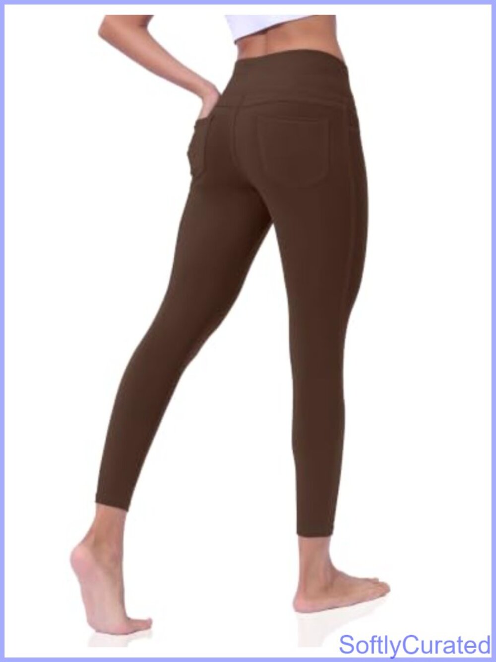 High Waisted Yoga Leggings 25" Buttery Soft Tummy Control Pockets
